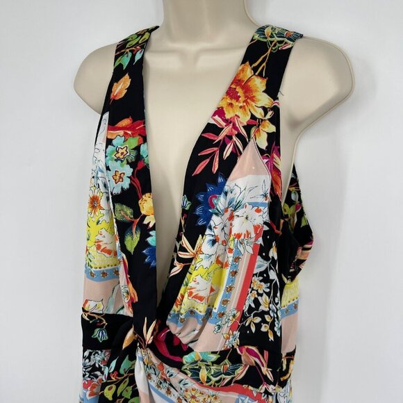 Soho Jeans NY & Co. Dress Asymmetrical Multimedia Mini Size Large - Picture 3 of 14